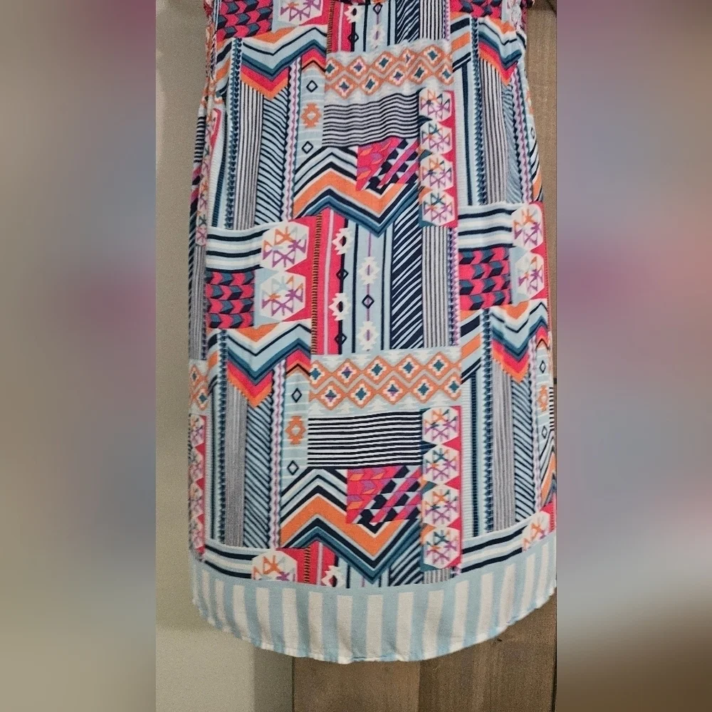 Vera Bradley Geometric Print Lounge Set Tank & Shorts Rayon Size M